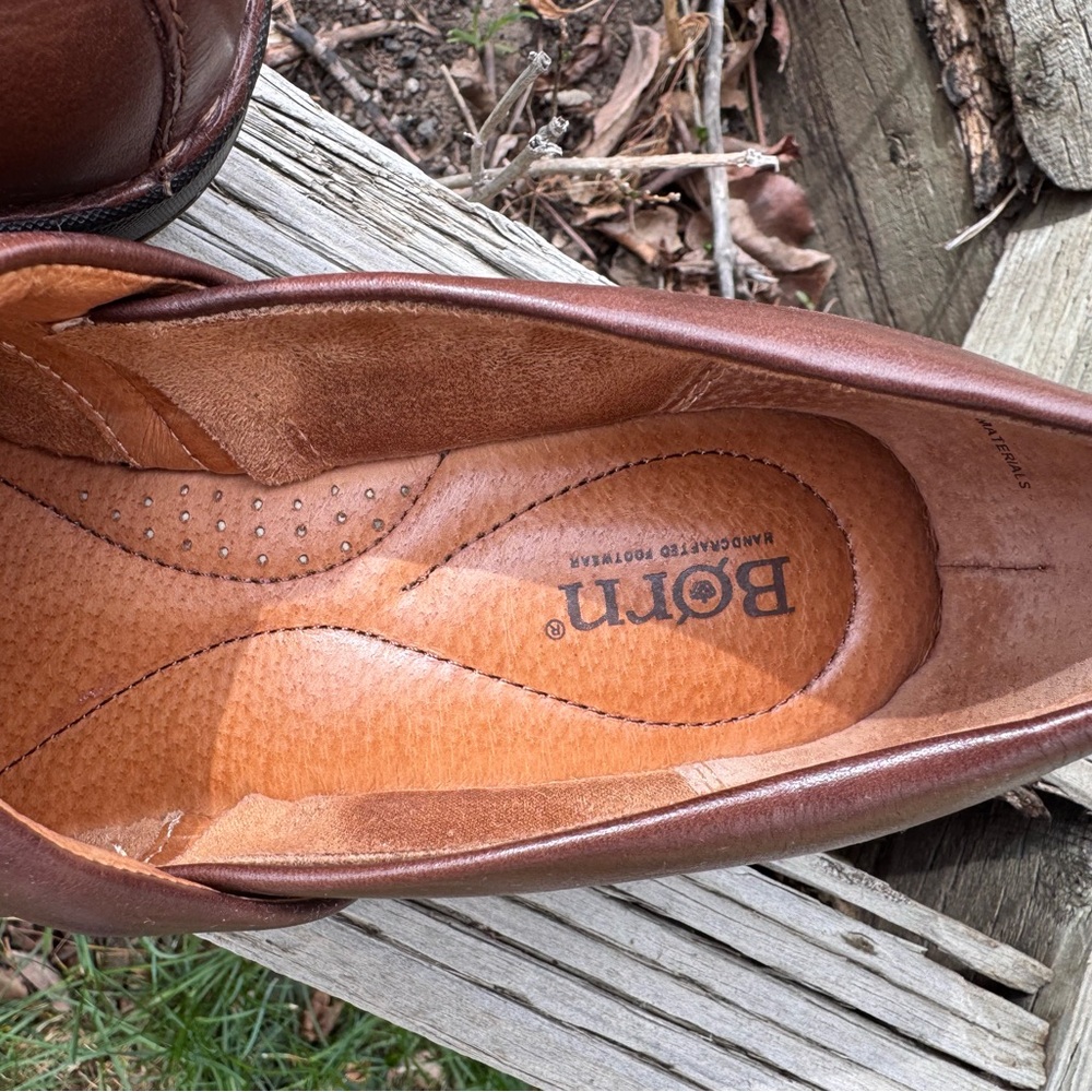 Born Women’s TOBY DUO Slip On Brown Leather Shoes Size 8.5M - Picture 7 of 12